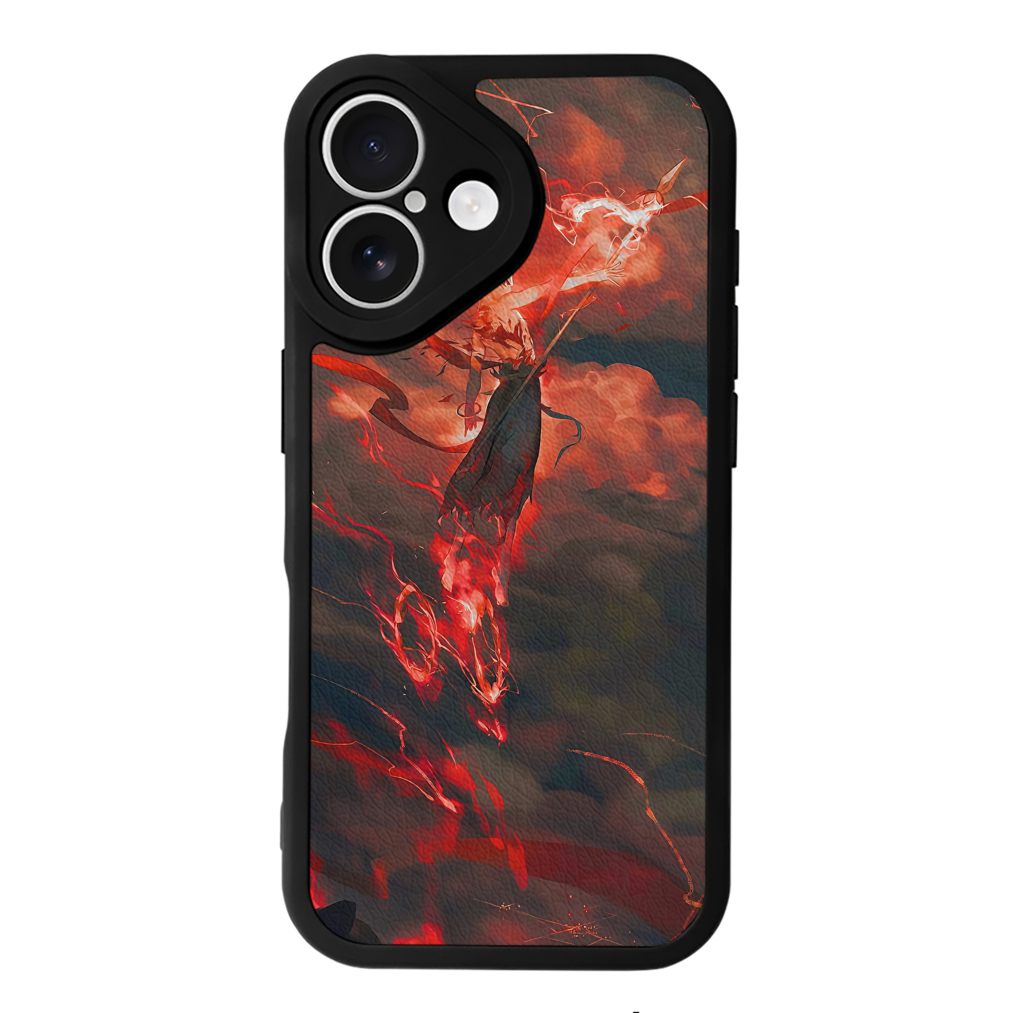 （画像用） Ne Zha 2 ナタ 魔童の大暴れ 【iPhone 16シリーズ対応】シリコンスマホケース（レザー調） 材質：シリコン